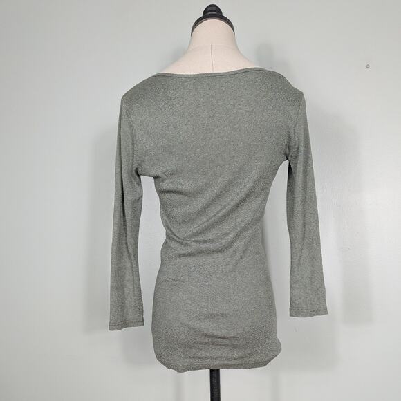 Y2K Michael Stars Babydoll Top OS M Green Twilightcore Elena Bella Sleeve - Picture 4 of 11